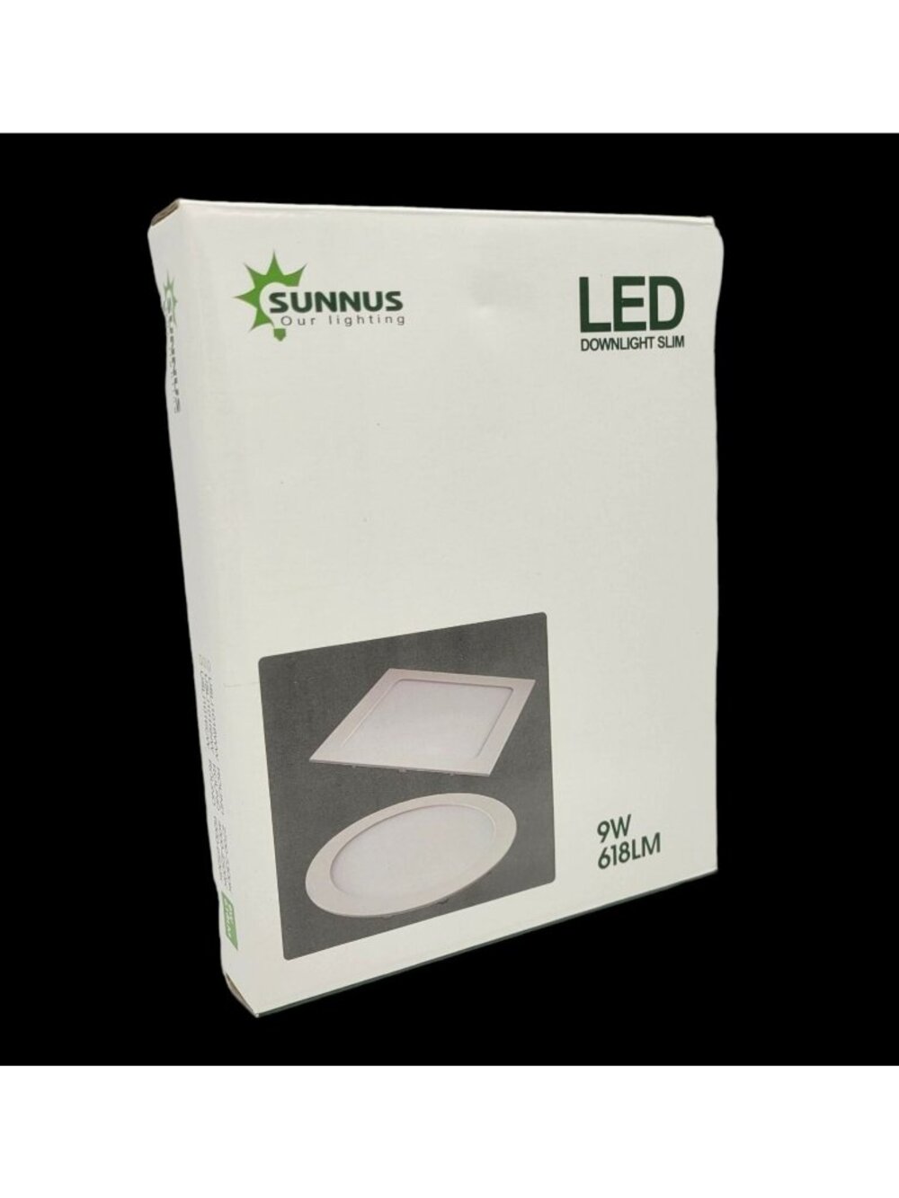 SUNNUS LED Downlight Slim Square Lighting Fixture 9W 618LM USLI1020WW 2700-3300K